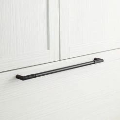 Signature Hardware Lunata 12-5/8 in. Rectangular Appliance Pull in Matte Black