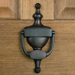 Signature Hardware Classic 3-7/8 in. Brass Door Knocker in Oil Rubbed Bronze