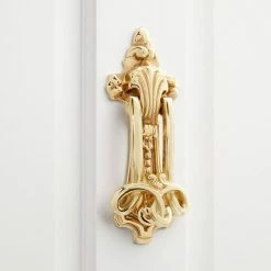 Signature Hardware Fowler 3-1/2 in. Brass Door Knocker in Polished Brass