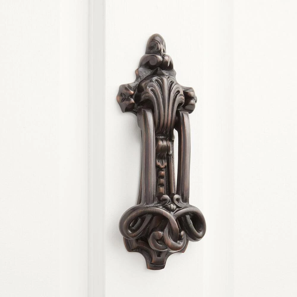Signature Hardware Fowler 3-1/2 in. Brass Door Knocker in Oil Rubbed Bronze