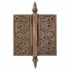 Signature Hardware Art Deco 6-1/4 in. Residential Door Hinge in Antique Brass