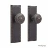 Signature Hardware Bachelet Brass Round Privacy Plate and Knob Set in Oil Rubbed Bronze