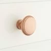 Signature Hardware Nantes 1-1/4 in. Brass Round Cabinet Knob in Satin Brass