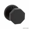 Signature Hardware Ambrus Solid Brass Dummy Interior Door Set Octagonal Knob in Satin Black