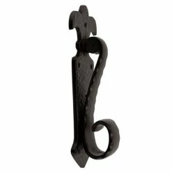 Signature Hardware Skeffington 3-3/8 in. Iron Door Knocker in Black Powder Coat