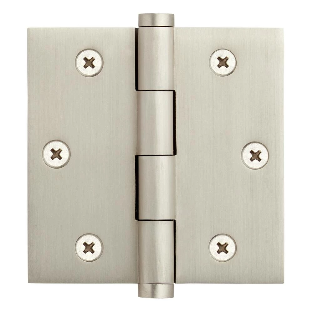 Signature Hardware 3-1/2 in. Solid Brass Mortise Door Hinge in Brushed Nickel - Image 2