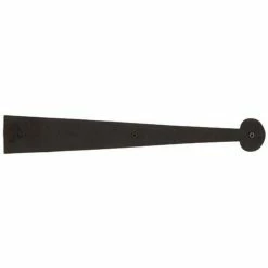 Signature Hardware Hadmond 2-3/8 in. Residential Dummy Strap Hinge in Black Powder Coat