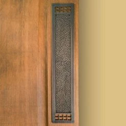 Signature Hardware Mission 3 in. Brass Push Plate in Oil Rubbed Bronze