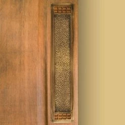 Signature Hardware Mission 3 in. Brass Push Plate in Antique Brass