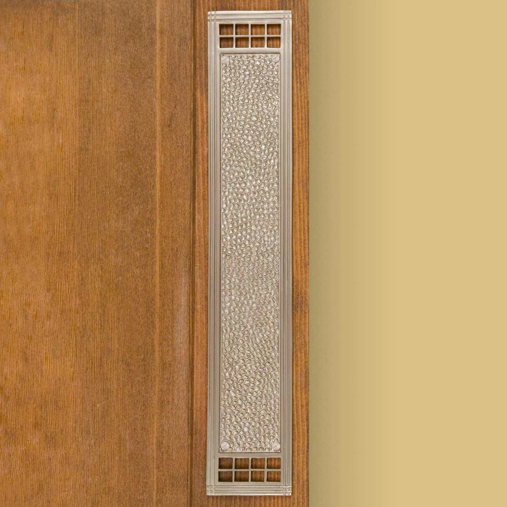 Signature Hardware Mission 3 in. Brass Push Plate in Brushed Nickel