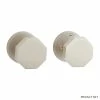 Signature Hardware Ambrus Solid Brass Privacy Interior Door Set Octagonal Knob in Brushed Nickel