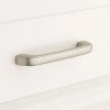 Signature Hardware Prowse 4-1/2 in. Brass Cabinet Pull in Brushed Nickel