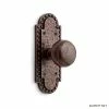 Signature Hardware Marconi 6-5/8 in. Brass Dummy Door Set Knob in Antique Brass