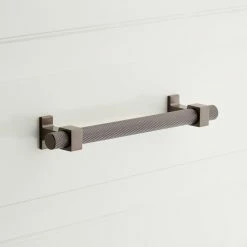 Signature Hardware Industrial 5-1/16 in. Cabinet Pull in Brushed Black Nickel