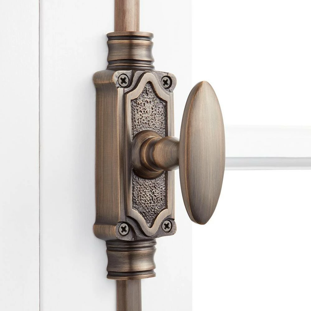 Signature Hardware Stepney STEPNEY BRASS DOOR CREMONE BOLT - A