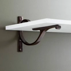Signature Hardware Alyona 4-1/8 in. Solid Brass Shelf Bracket in Oil Rubbed Bronze