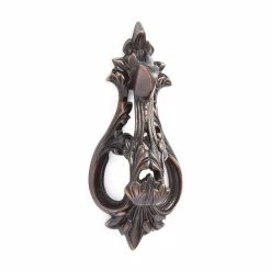 Signature Hardware Verdant 3-1/2 in. Brass Door Knocker in Oil Rubbed Bronze