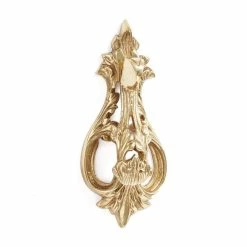 Signature Hardware Verdant 3-1/2 in. Brass Door Knocker in Polished Brass