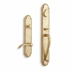 Signature Hardware Marconi Bronze Oval Entrance Door Set with Lever Handle in Dark Bronze