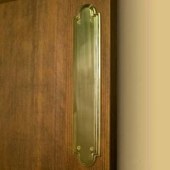 Signature Hardware Tiered 2-1/2 in. Brass Push Plate in Polished Brass