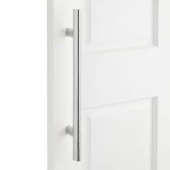 Signature Hardware Kobe 36 in. Brass Door Pull in Brushed Nickel