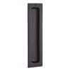 Signature Hardware 2 x 8-1/4 in. Brass Rectangular Pocket Door Pull in Satin Black