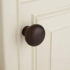 Signature Hardware 1-1/4 in. Bronze Round Cabinet Knob in Bronze Patina