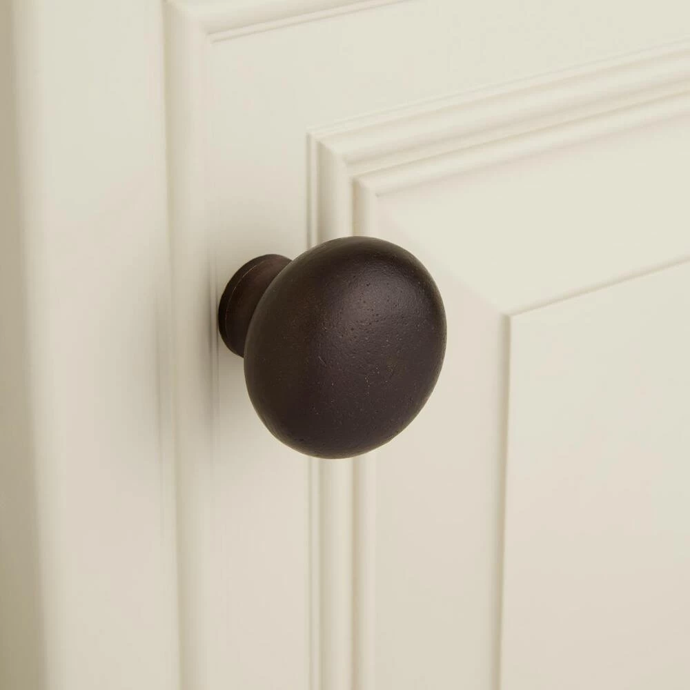 Signature Hardware 1-1/4 in. Bronze Round Cabinet Knob in Bronze Patina