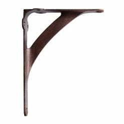 Signature Hardware Classic 5-7/8 in. Iron Shelf Bracket in Bronze Patina