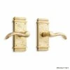Signature Hardware Griggs 2-3/4 in. Lever Privacy Interior Door Set Left Hand Lever Set in Brushed Nickel