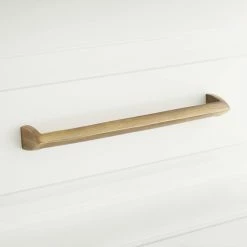 Signature Hardware Rindahl 8-3/8 in. V-shaped Cabinet Pull in Antique Brass