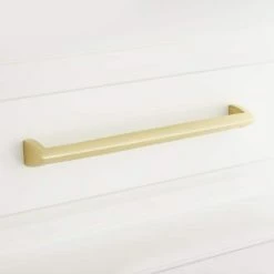 Signature Hardware Rindahl 8-3/8 in. V-shaped Cabinet Pull in Satin Brass