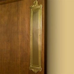 Signature Hardware Elegant 3-1/2 in. Brass Push Plate in Polished Brass