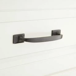 Signature Hardware Toulouse 3-3/4 in. Bronze Cabinet Pull in Dark Bronze