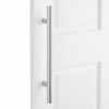 Signature Hardware Kobe 24 in. Brass Door Pull in Brushed Nickel