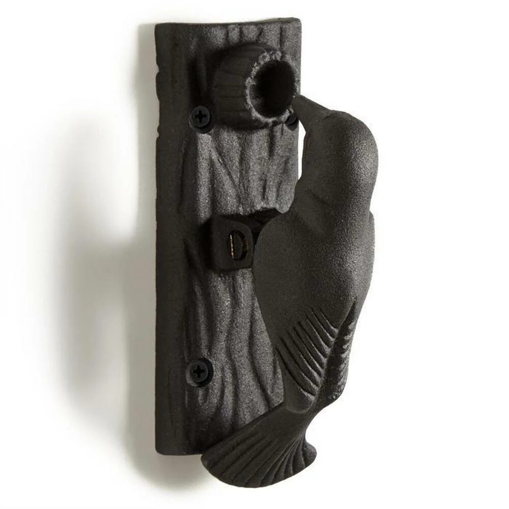 Signature Hardware Flicker 1-7/8 in. Iron Door Knocker in Black Powder Coat