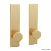 Signature Hardware Ambrus Solid Brass Dummy Entrance Door Set Octagonal Knob in Satin Brass