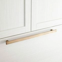 Signature Hardware Covello 20-1/8 in. Rectangular Appliance Pull in Antique Brass