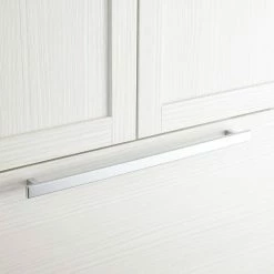 Signature Hardware Covello 20-1/8 in. Rectangular Appliance Pull in Brushed Chrome