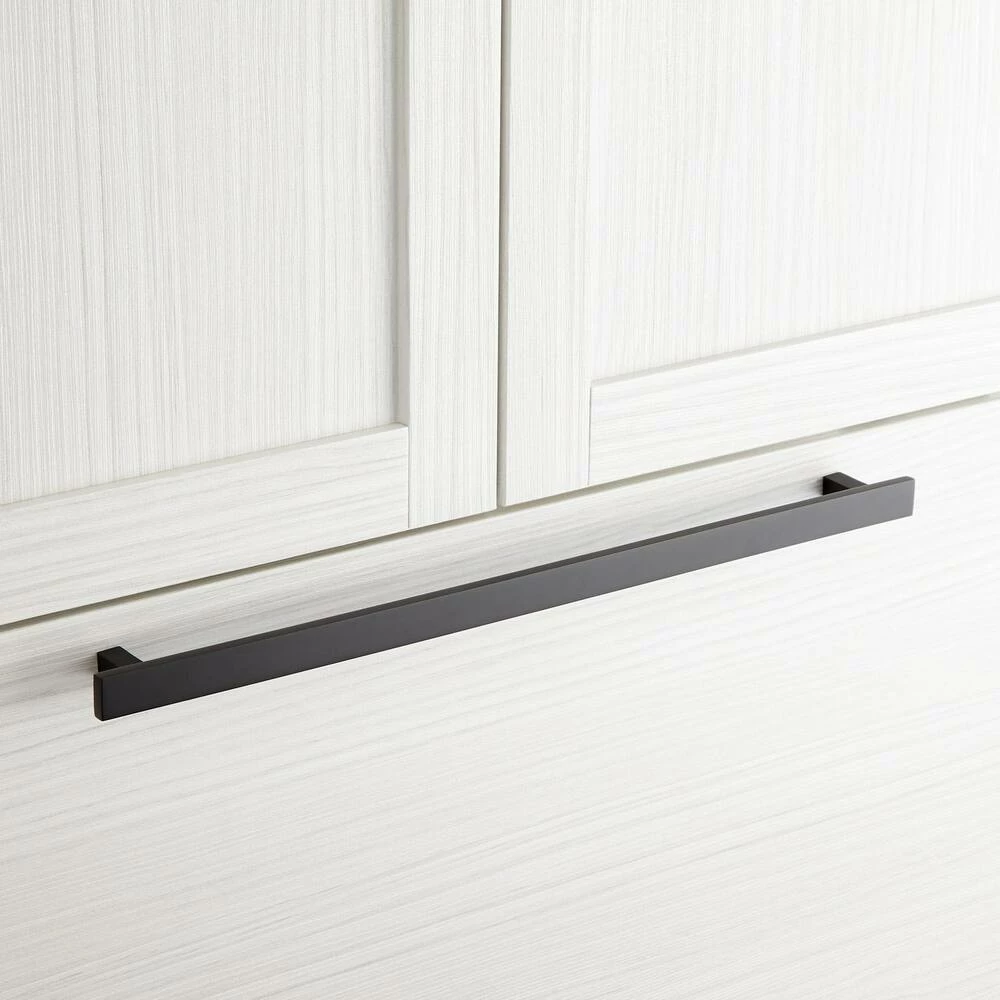 Signature Hardware Covello 20-1/8 in. Rectangular Appliance Pull in Matte Black
