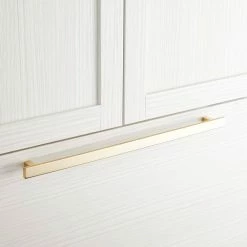 Signature Hardware Covello 20-1/8 in. Rectangular Appliance Pull in Polished Brass