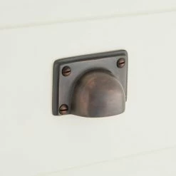 Signature Hardware Padilla 6-1/4 in. Brass Cabinet Pull in Brushed Nickel