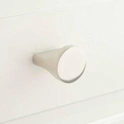 Signature Hardware Pleso 1-1/4 in. Brass Round Cabinet Knob in Polished Nickel