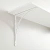 Signature Hardware Timeless 12 in. Iron Shelf Bracket in Distressed White