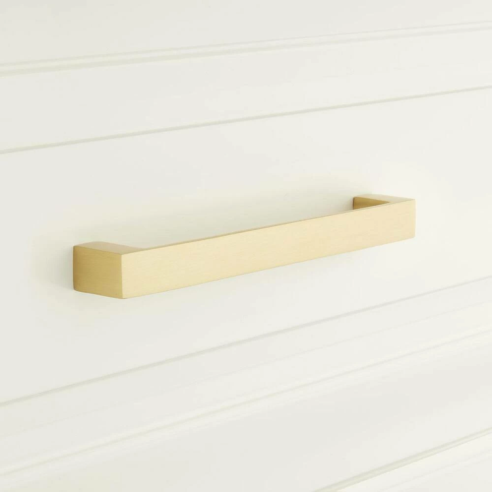 Signature Hardware Gebara 5/8 x 13-1/8 in. Brass Cabinet Pull in Polished Chrome