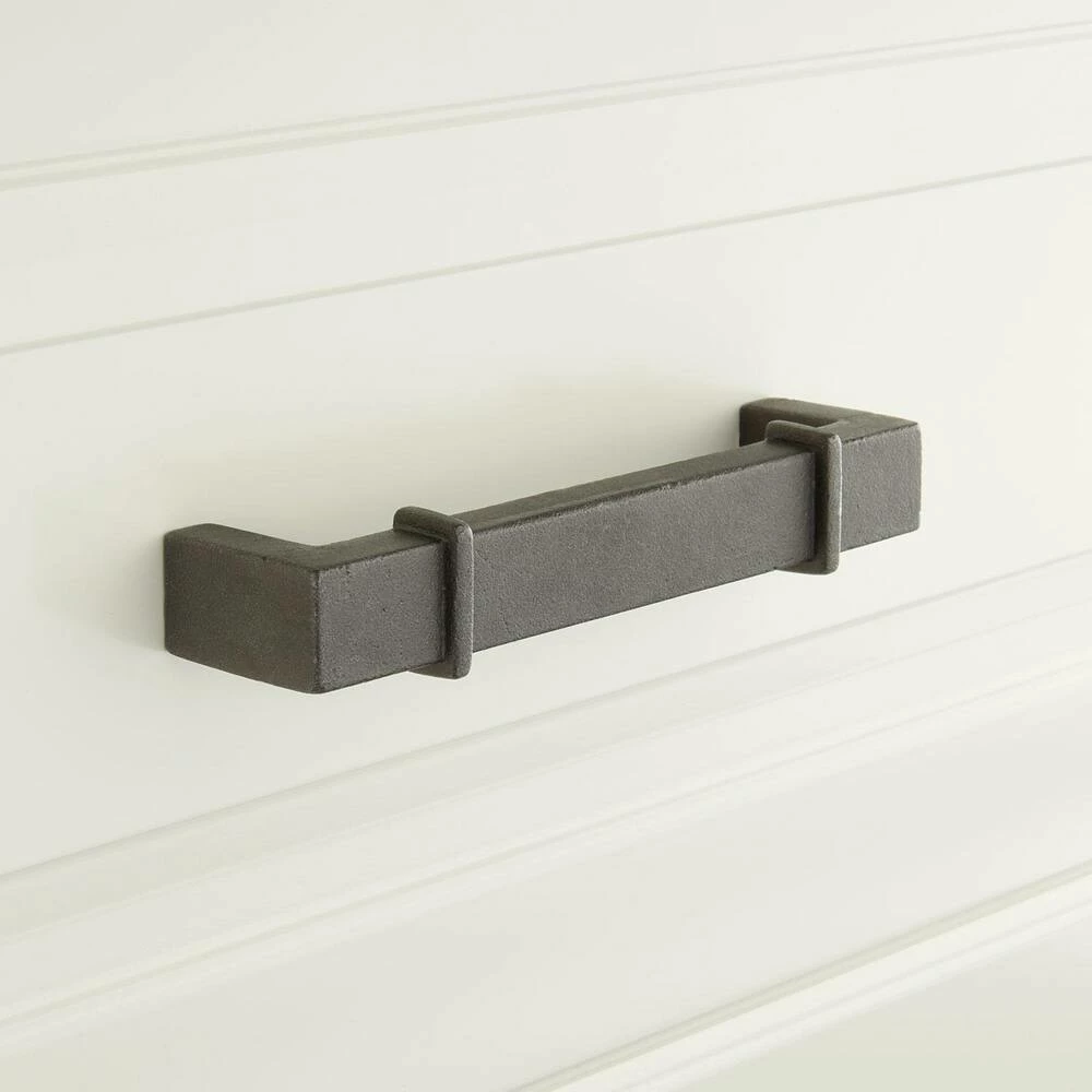 Signature Hardware Marta 9 in. Cast Iron Cabinet Pull in Antique Iron