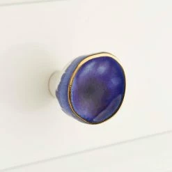 Signature Hardware Menotti 1-1/2 in. Porcelain Cabinet Knob in Indigo