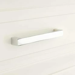 Signature Hardware Gebara 5/8 x 6-3/4 in. Brass Cabinet Pull in Brushed Nickel