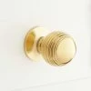 Signature Hardware Garneau 1-1/4 in. Brass Round Cabinet Knob in Matte Black