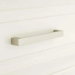 Signature Hardware Gebara 5/8 x 6-3/4 in. Brass Cabinet Pull in Satin Chrome